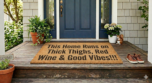 This Home Doormat 2 (Wine and Good Vibes)