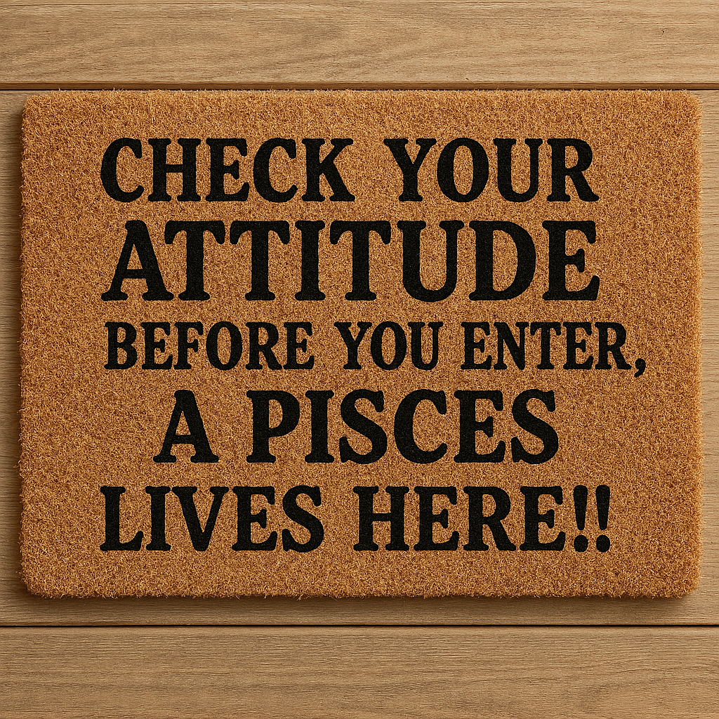 Check Your ATTITUDE (Pisces) Doormat