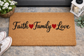 Faith, Family, Love (Version 1) Doormat
