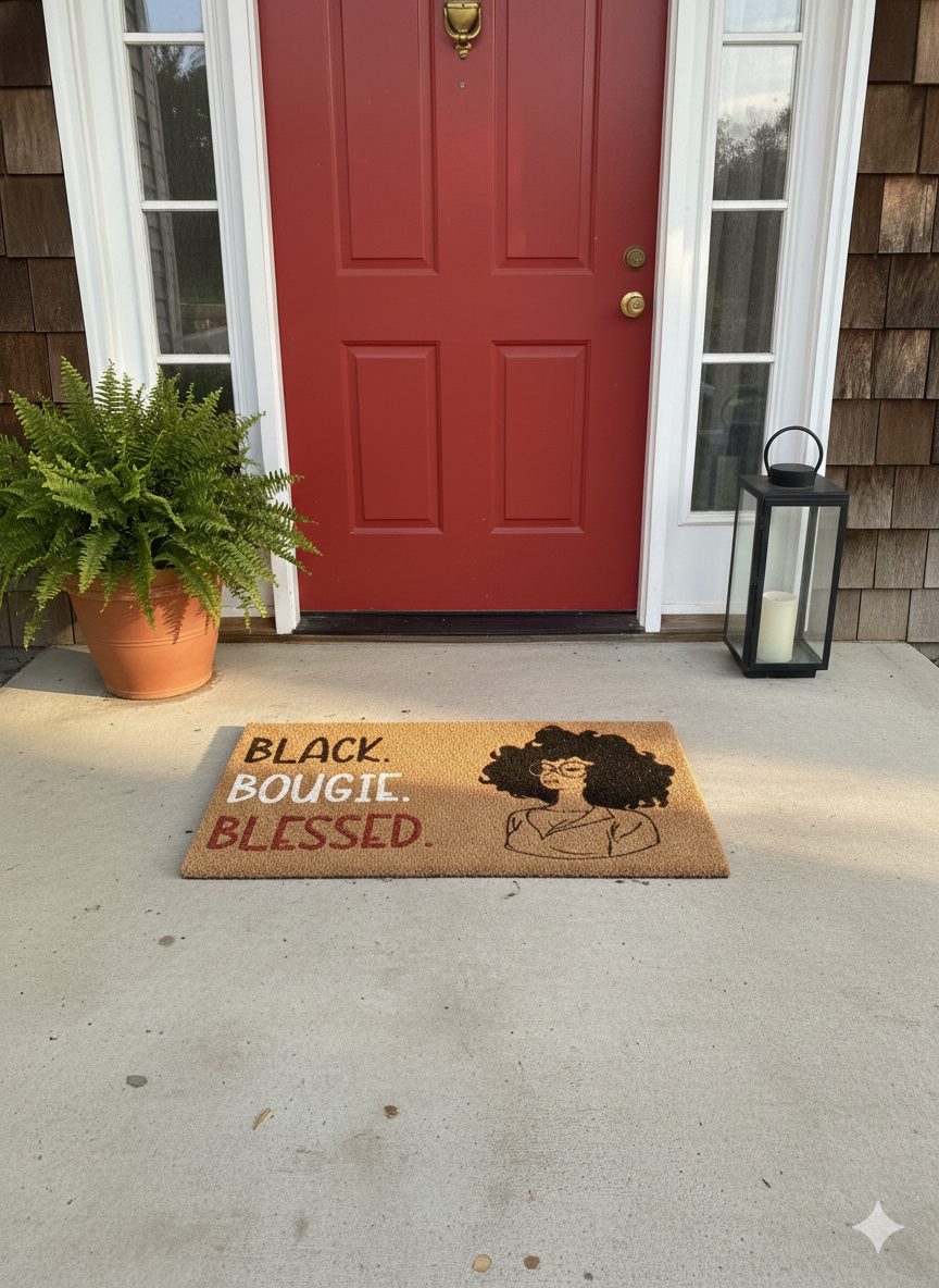 Black and Bougie Doormat 2