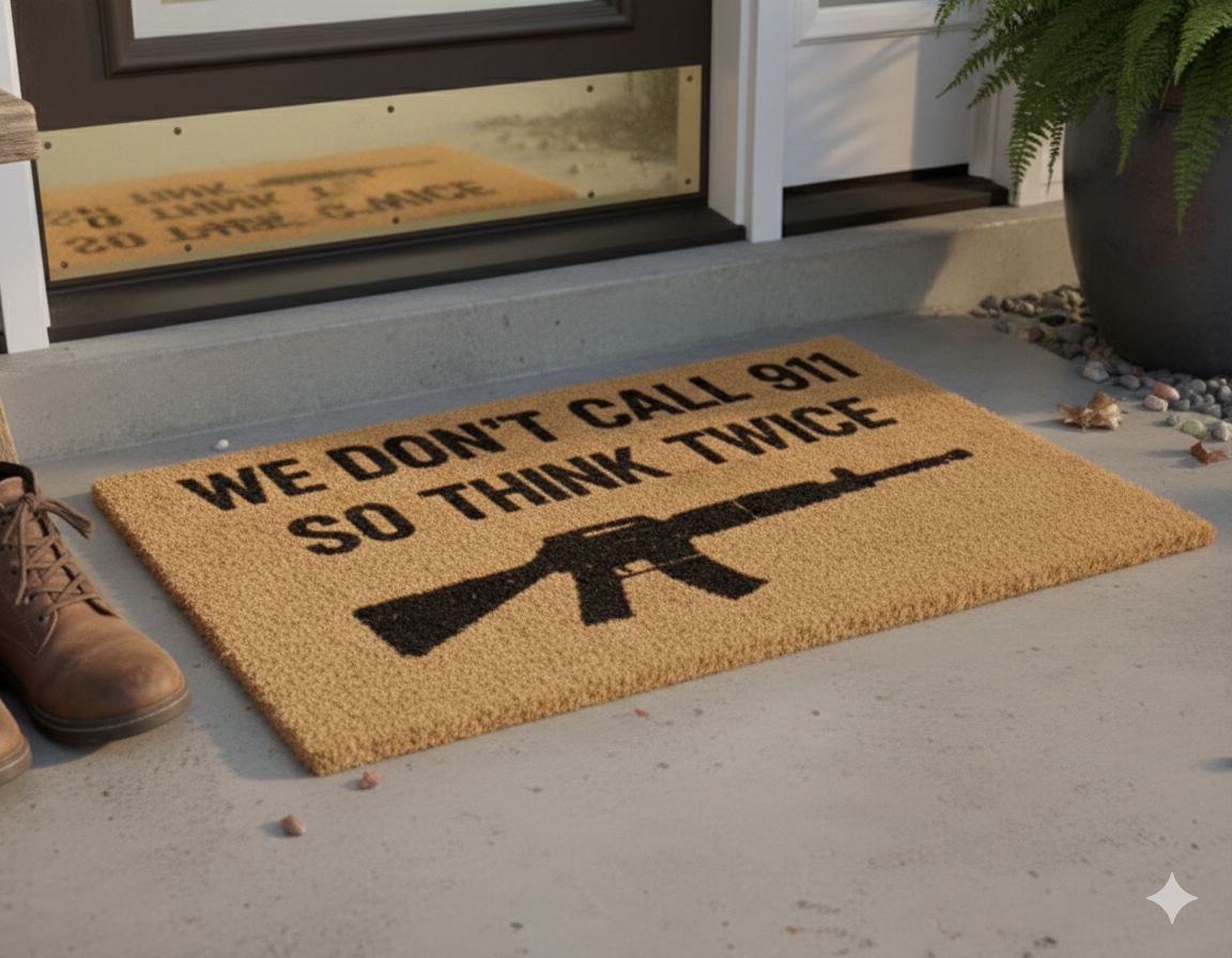 Warning Doormat