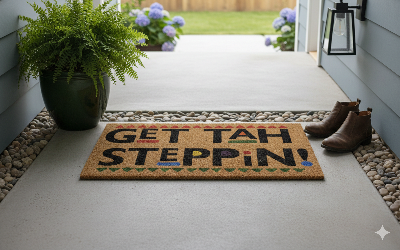 GET TAH STEPPIN Doormat