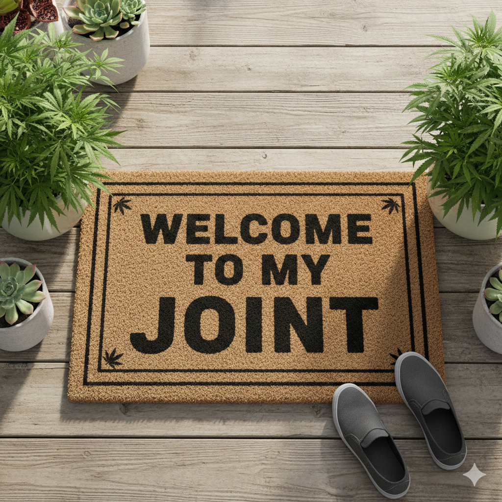 Welcome to my JOINT Doormat (in Black)