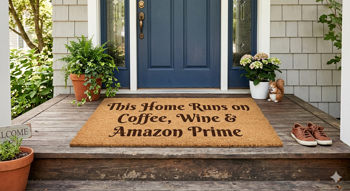 This Home Doormat (Wine/Amazon Prime)