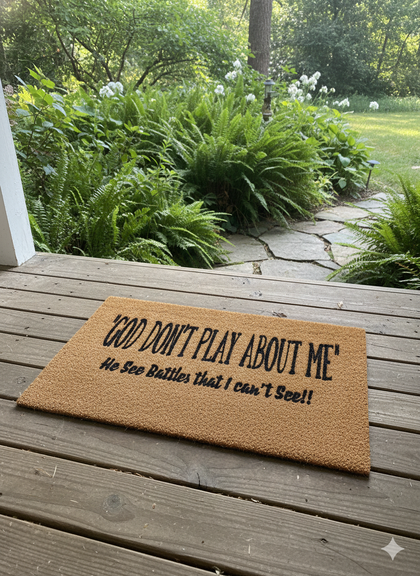God Don't Play About Me Doormat