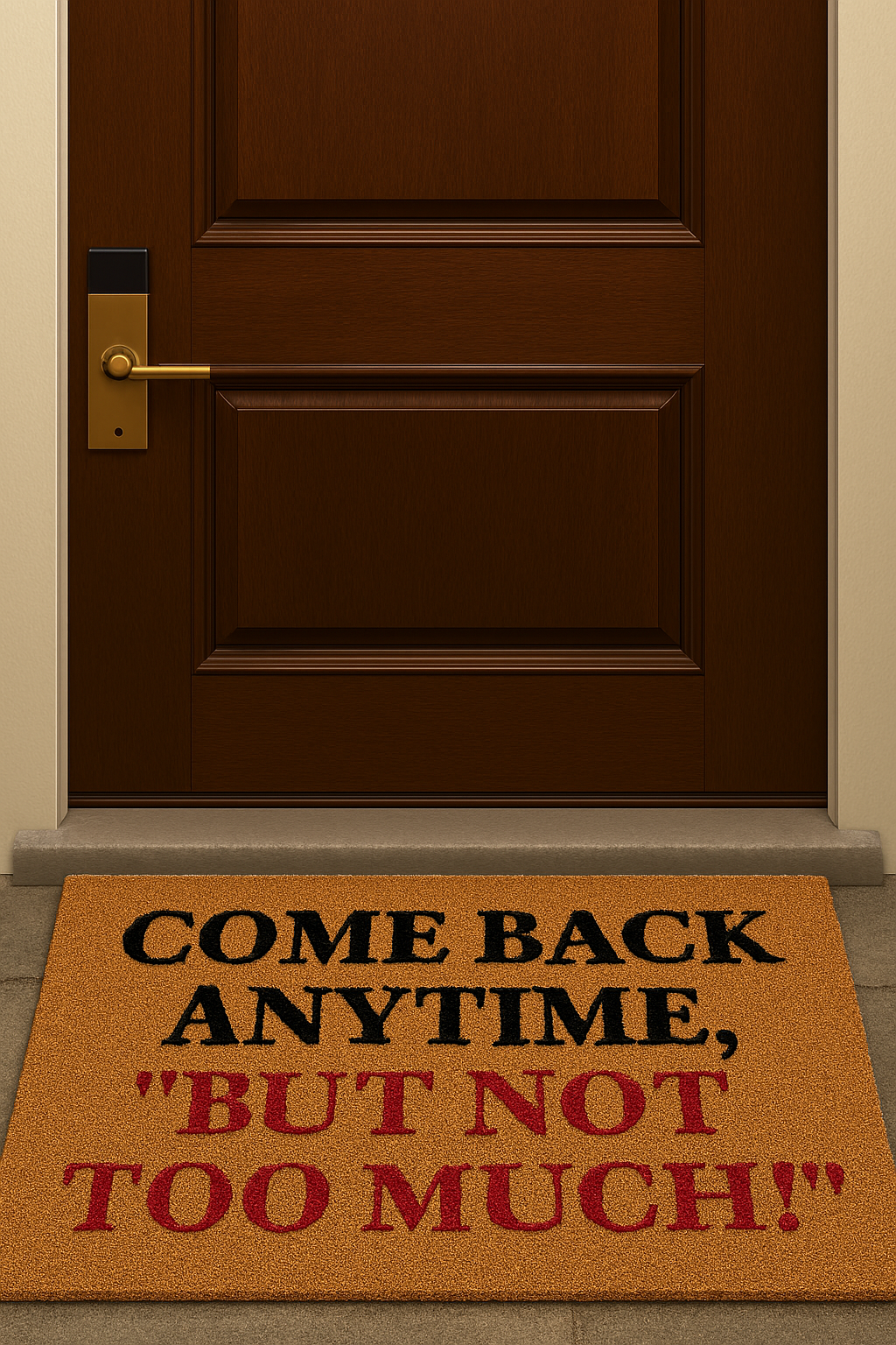 Come Bank Anytime Doormat