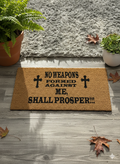 No Weapons Against Me Doormat (version 2)