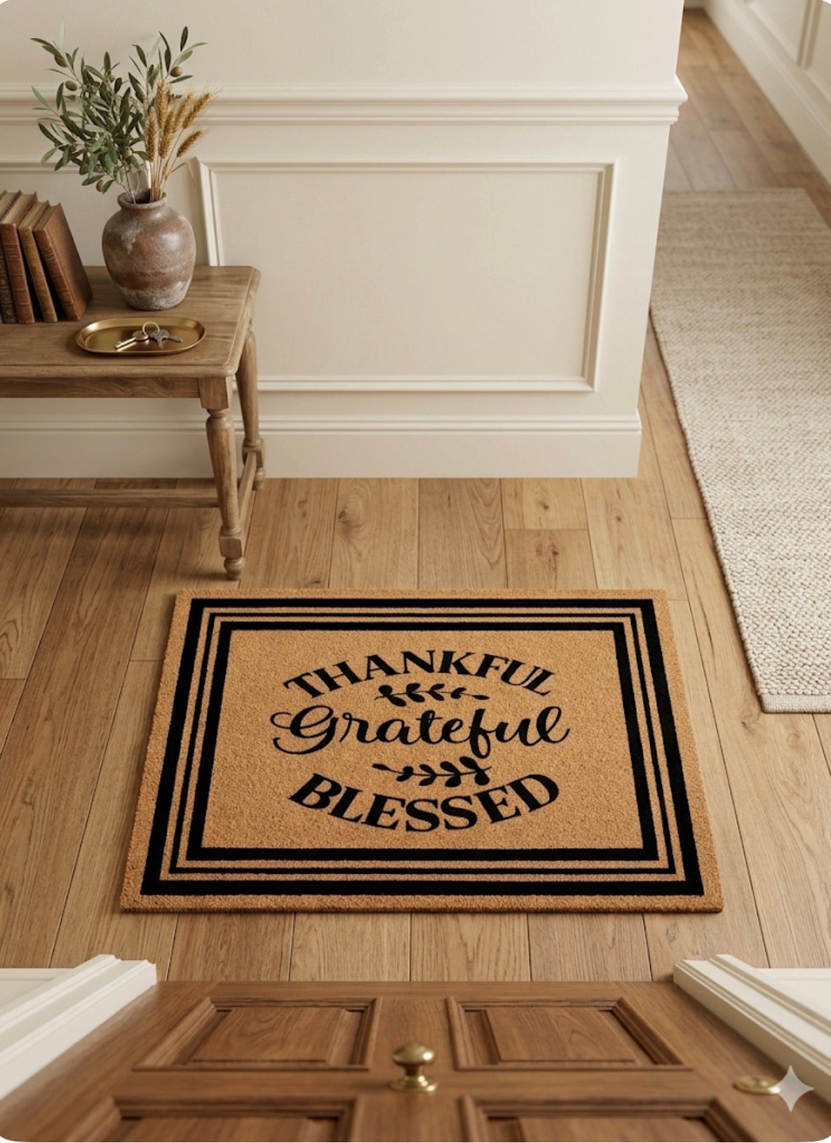 Thankful Grateful Blessed Doormat