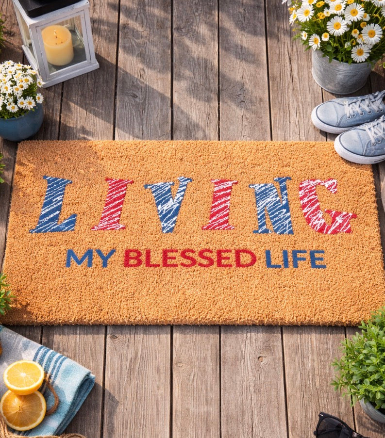 Living My Blessed Life Doormat